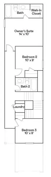 2D floor plan layout of this home in Villages of Greystone, Conroe, TX (Image 4).