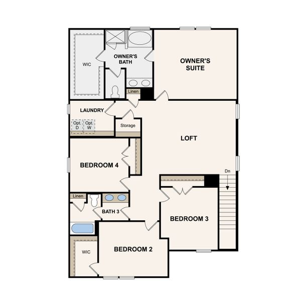 2D floor plan layout of this home in Averitt Landing, Lebanon, TN (Image 6).