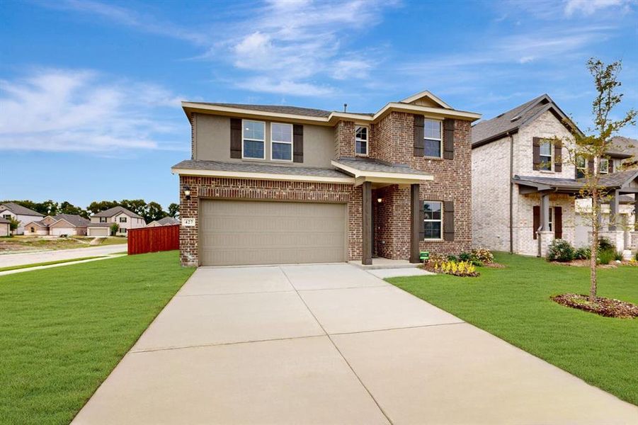 Front exterior of a new home in Forest Park, Princeton, TX, highlighting curb appeal (Image 15). Front exterior of a new home in Forest Park, Princeton, TX, highlighting curb appeal (Image 15).