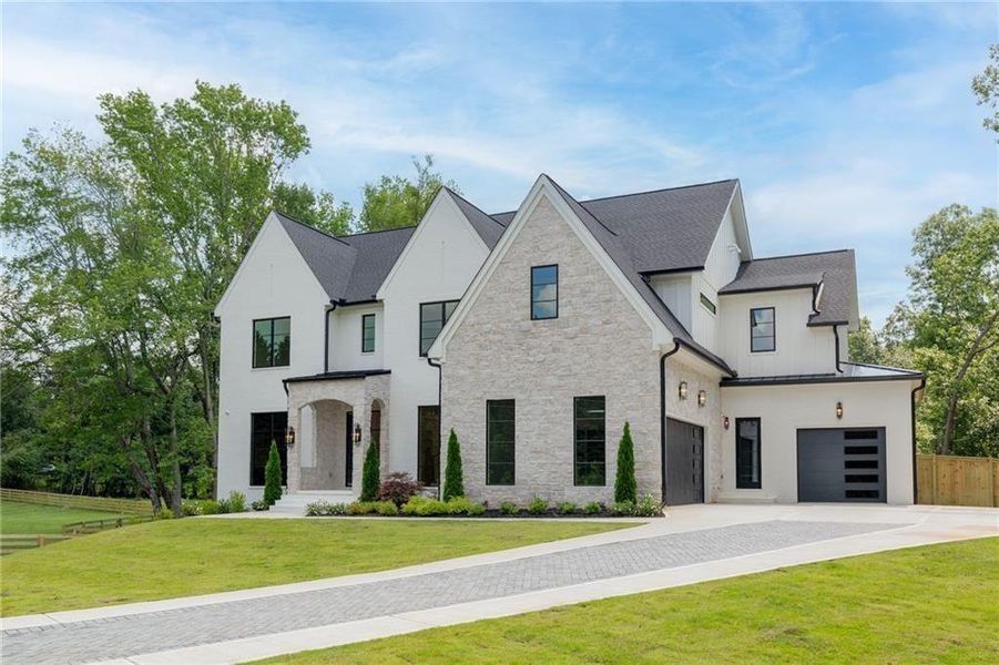 Front exterior of a new home in , Alpharetta, GA, highlighting curb appeal (Image 28).
