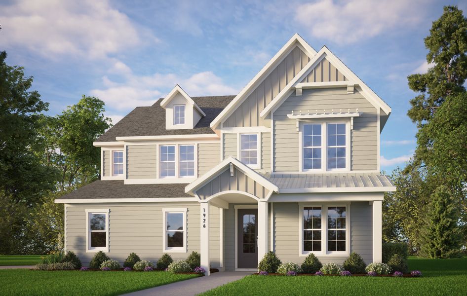 Representative exterior photo of a completed home built from the The Hampton by RobuckHomes in Stonewall, Hillsborough, NC (Image 32).