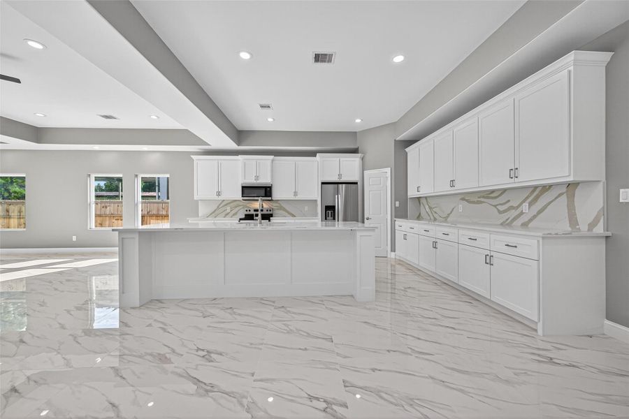 gorgeous oversized island