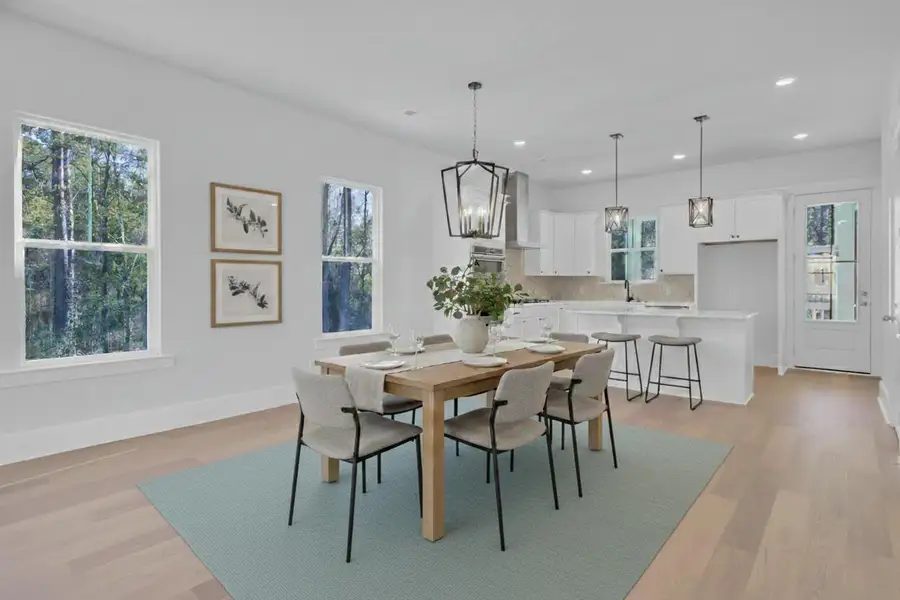 Furnished interior view inside a new home in Indigo Grove Single Family Homes, Johns Island (Image 5). Furnished interior view inside a new home in Indigo Grove Single Family Homes, Johns Island (Image 5).