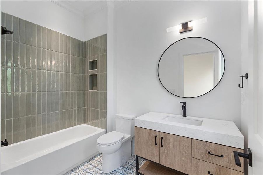 Furnished interior view inside a new home in , Atlanta (Image 9).