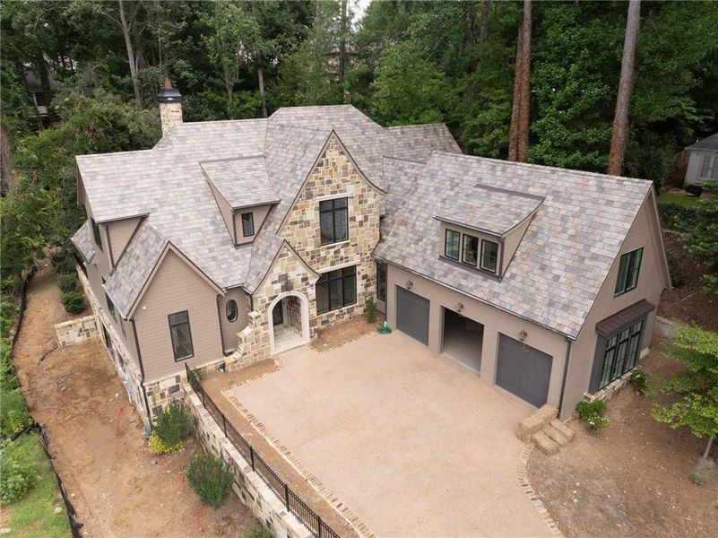 Front exterior of a new home in Blue Heron Walk, Atlanta, GA, highlighting curb appeal (Image 19).