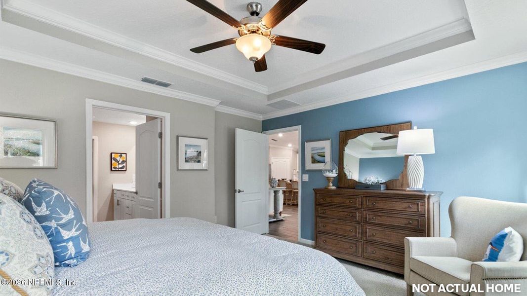 Furnished interior view inside a new home in American Village, Palm Coast (Image 11).