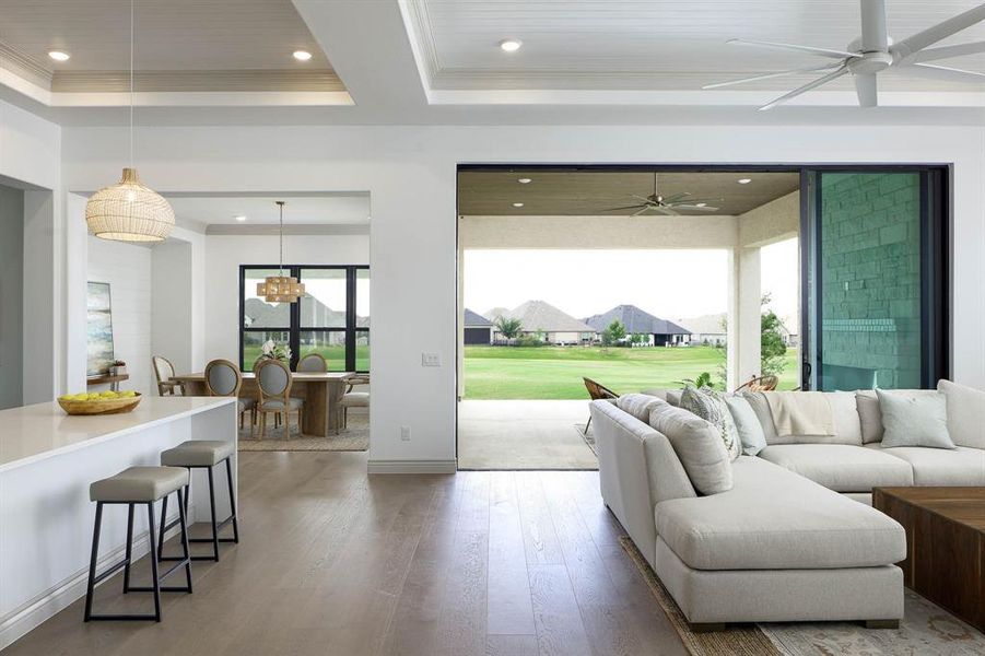 Furnished interior view inside a new home in Robson Ranch Texas, Denton (Image 10). Furnished interior view inside a new home in Robson Ranch Texas, Denton (Image 10).