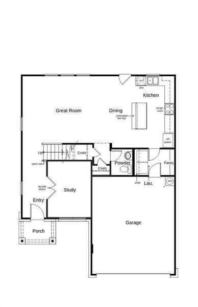 2D floor plan layout of this home in Cottonwood Creek, Seagoville, TX (Image 3).