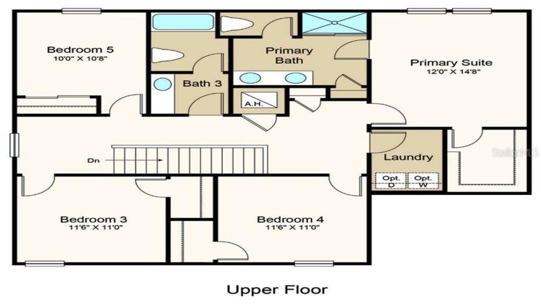 2D floor plan layout of this home in Firethorn, Parrish, FL (Image 4). 2D floor plan layout of this home in Firethorn, Parrish, FL (Image 4).
