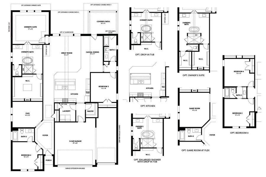 2D floor plan layout of this home in Sundance Cove, Crosby, TX (Image 4). 2D floor plan layout of this home in Sundance Cove, Crosby, TX (Image 4).