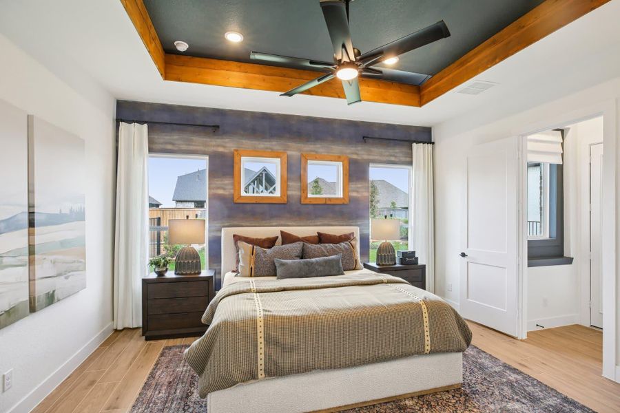 Furnished interior view inside a new home in Bridgeland, Cypress (Image 15).