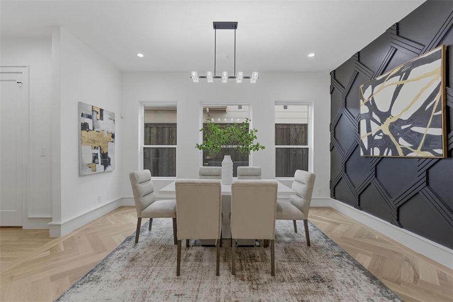 Furnished interior view inside a new home in , Dallas (Image 11).