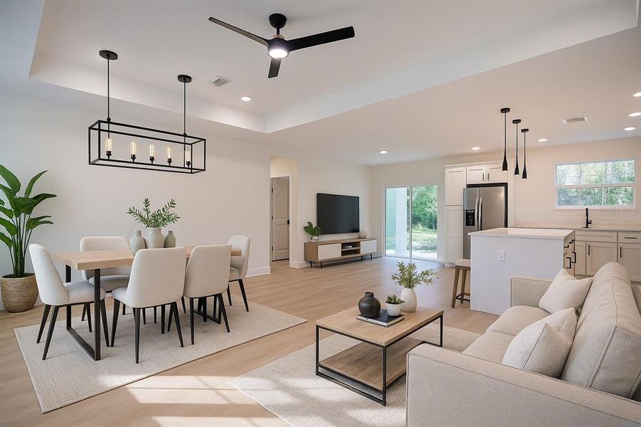 Furnished interior view inside a new home in , Sebring (Image 8).