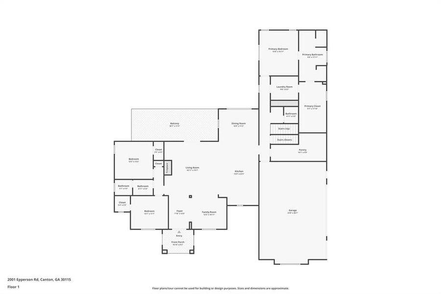 2D floor plan layout of this home in , Canton, GA (Image 5).