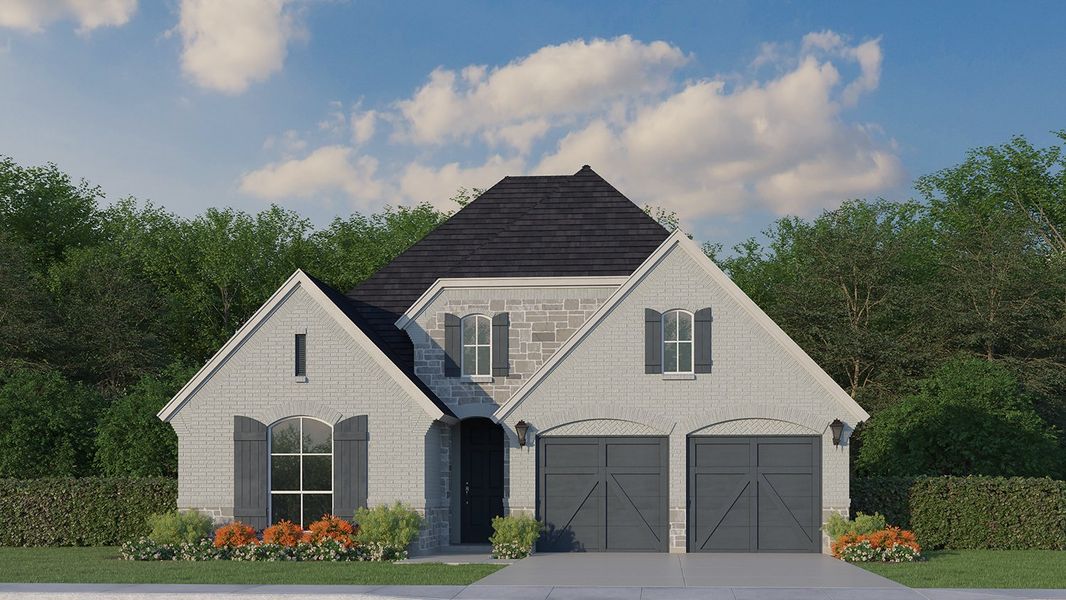 Plan 1140 Elevation C w/ Stone