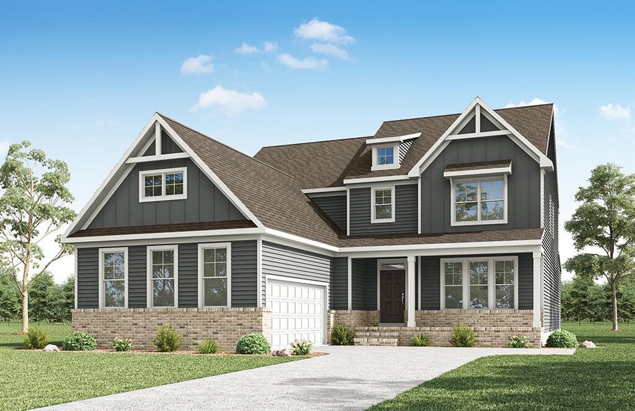 Representative exterior photo of a completed home built from the Stockbridge - Waterfront Home by Eastwood Homes in Arbordale, Blythewood, SC (Image 6).