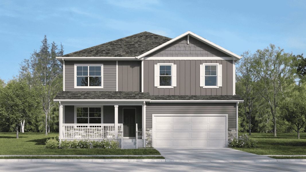 Representative exterior photo of a completed home built from the Henley by D.R. Horton in Vantage, Berthoud, CO (Image 2).