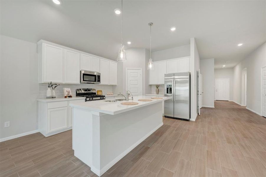 Furnished interior view inside a new home in Woodstone, Providence Village (Image 8).