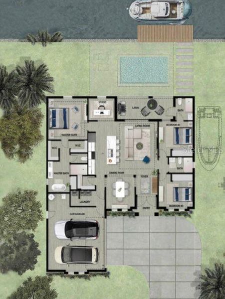 2D floor plan layout of this home in , Cape Coral, FL (Image 6). 2D floor plan layout of this home in , Cape Coral, FL (Image 6).