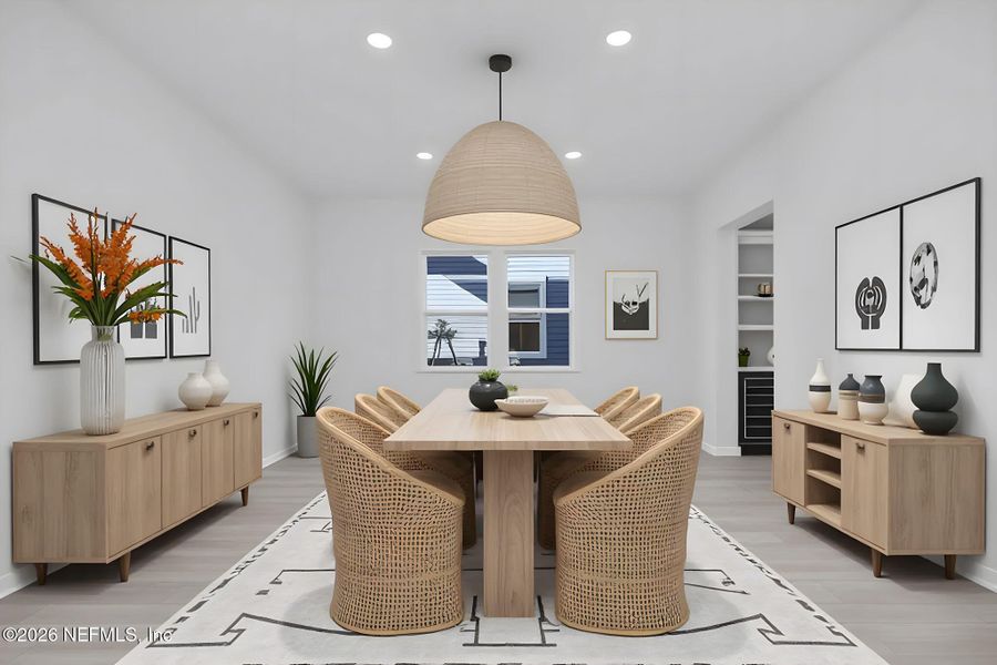 Furnished interior view inside a new home in The Landings at Saint Johns, St. Johns (Image 18).