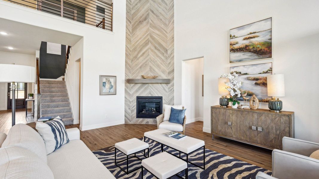Representative furnished interior of a home built from the Dartmouth by Brightland Homes in Anna Ranch, Anna (Image 27).