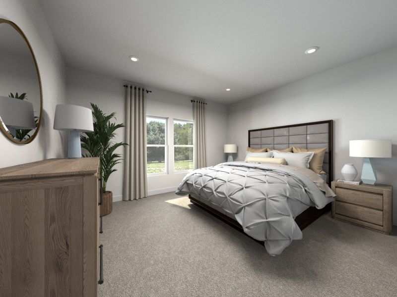 The primary bedroom offers a private retreat.