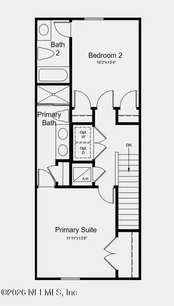 2D floor plan layout of this home in , Jacksonville, FL (Image 3).