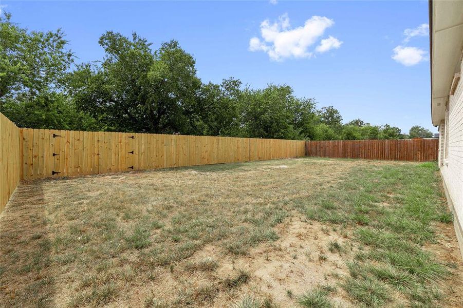 View of fenced backyard View of fenced backyard