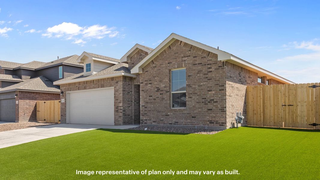 Exterior details and patio area of a home in Legacy South, Midland (Image 15). Exterior details and patio area of a home in Legacy South, Midland (Image 15).