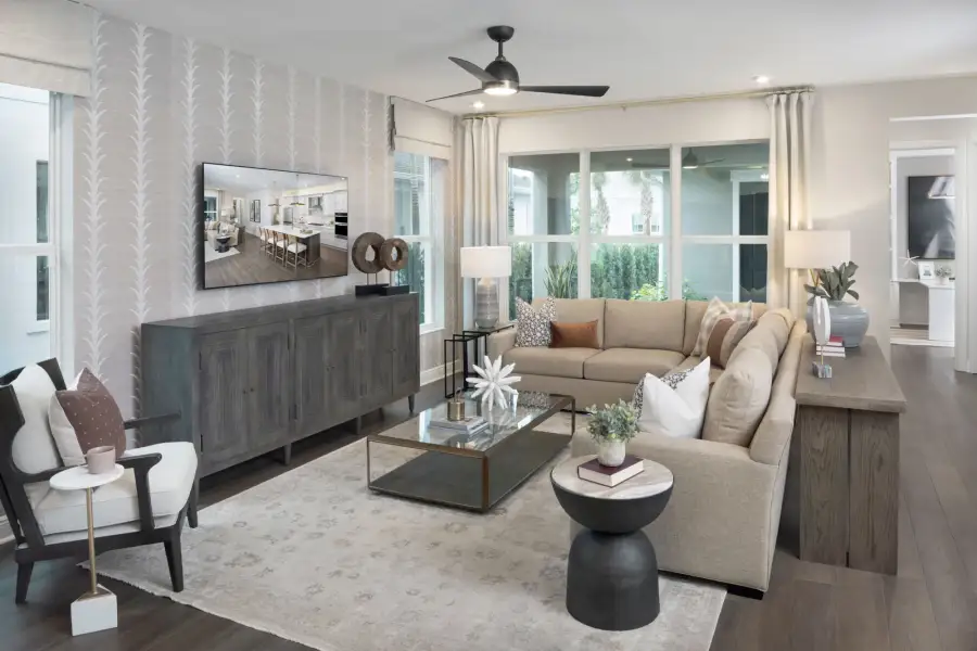 Furnished interior view inside a new home in Newfield, Palm City (Image 4). Furnished interior view inside a new home in Newfield, Palm City (Image 4).