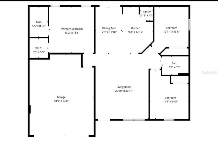2D floor plan layout of this home in , Ocala, FL (Image 4).