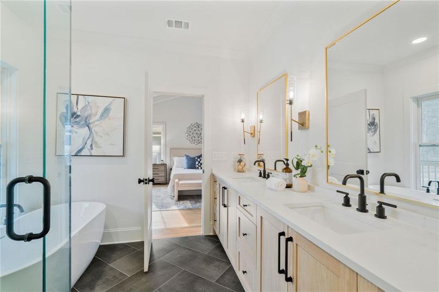 Furnished interior view inside a new home in Pendergrast Farm, Atlanta (Image 40).