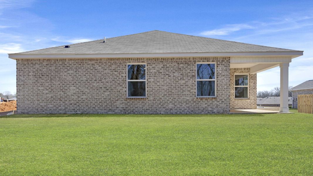 Exterior details and patio area of a home in Bailey Park, Fayetteville (Image 4). Exterior details and patio area of a home in Bailey Park, Fayetteville (Image 4).