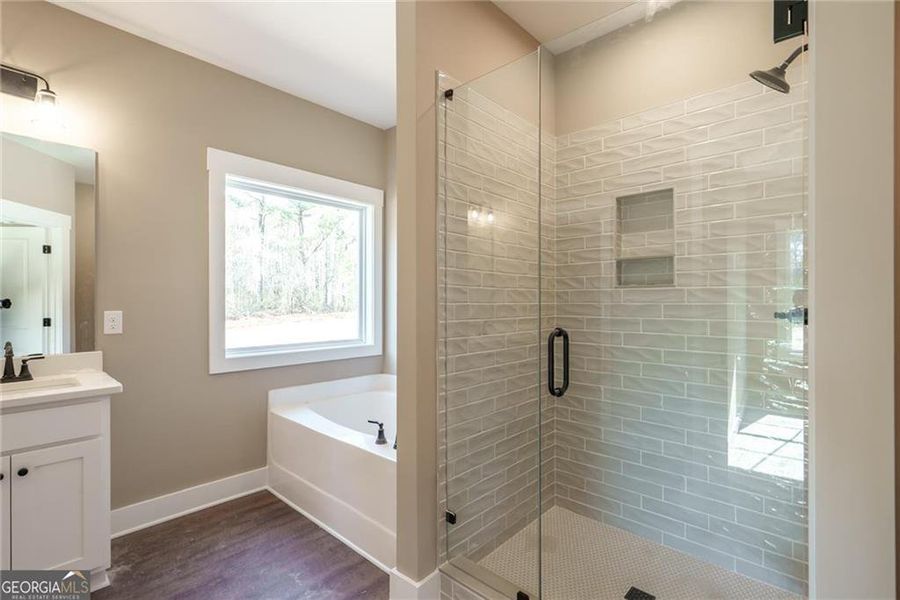 Furnished interior view inside a new home in , Social Circle (Image 3). Furnished interior view inside a new home in , Social Circle (Image 3).