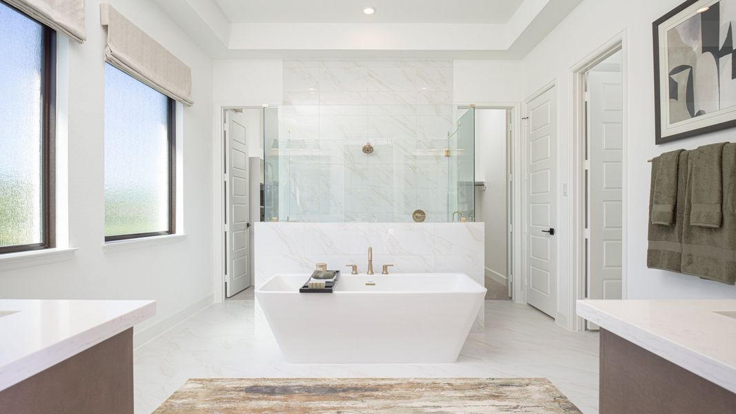 Representative furnished interior of a home built from the 3433W by Perry Homes in Palmera Ridge 70', Leander (Image 8).