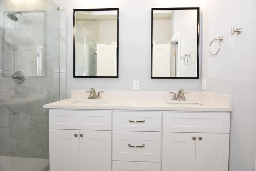 Primary bath with double sink Primary bath with double sink