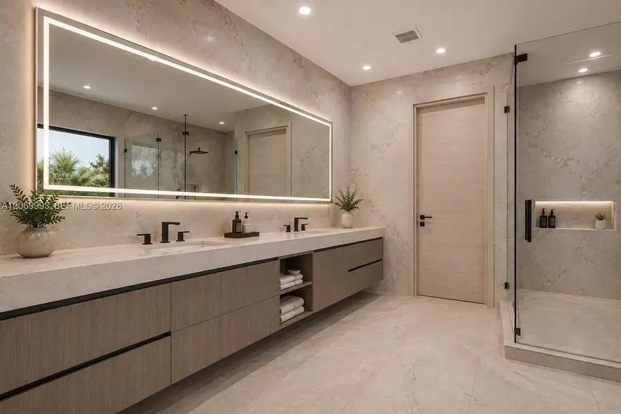Furnished interior view inside a new home in , Fort Lauderdale (Image 5).