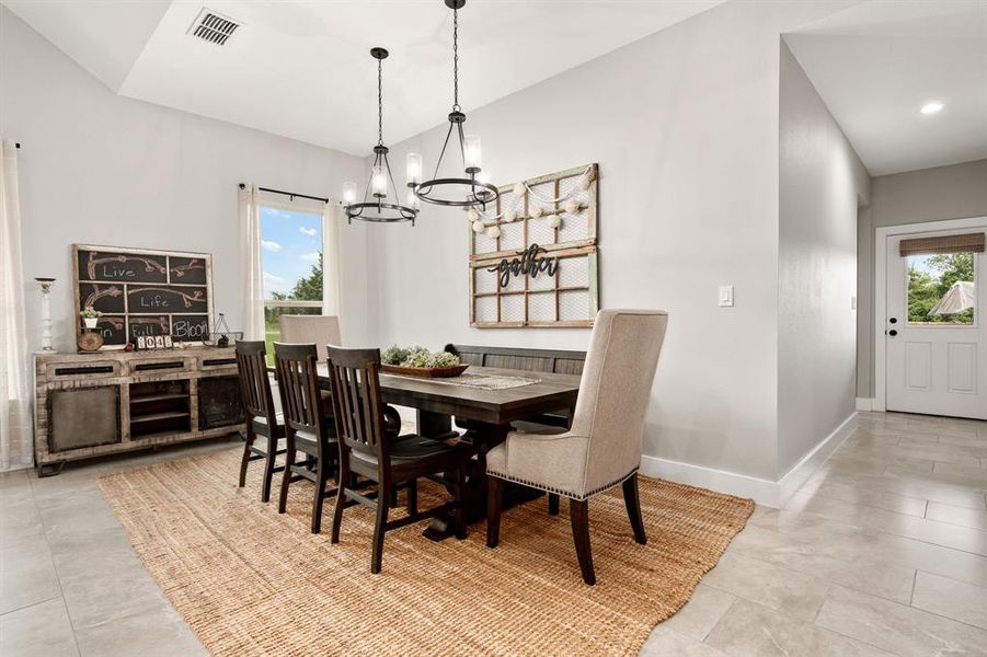 Large Dining Area perfect for family gatherings.