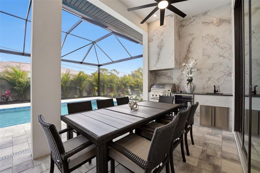 Exterior details and patio area of a home in , Sarasota (Image 29).