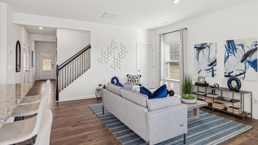 Furnished interior view inside a new home in The Hideaway at Fox Meadows, Bluff City (Image 9).