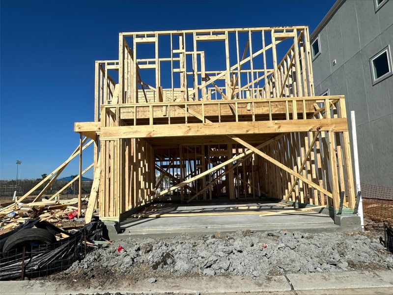 In-progress construction of a new home in Cloverdale, Houston, TX (Image 3).