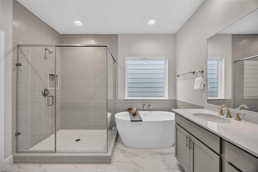 Furnished interior view inside a new home in , Houston (Image 17).