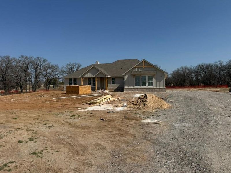 In-progress construction of a new home in Oak Grove Addition, Springtown, TX (Image 3).