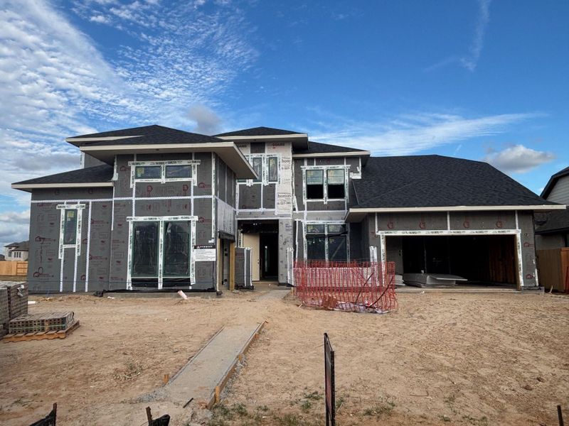 In-progress construction of a new home in Elyson 45' & 70', Katy, TX (Image 3).