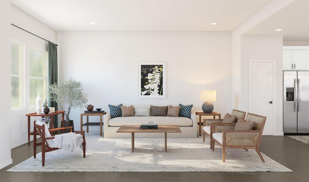 Open great room (*Artist rendering used for illustration purposes only.) Open great room (*Artist rendering used for illustration purposes only.)