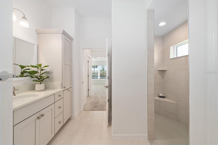 Furnished interior view inside a new home in , The Villages (Image 15).