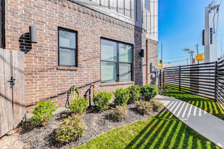 Exterior details and patio area of a home in Eastwood Estates, Houston (Image 23). Exterior details and patio area of a home in Eastwood Estates, Houston (Image 23).