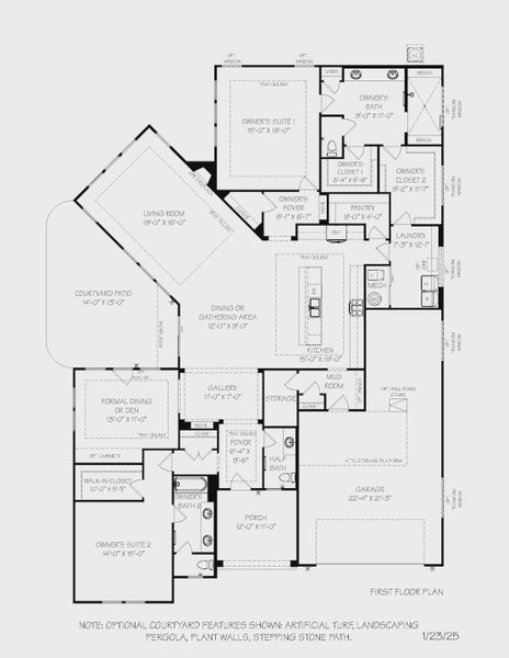 2D floor plan layout for the Provenance by Epcon Communities in The Courtyards at Holly Springs, Canton, GA (Image 39). 2D floor plan layout for the Provenance by Epcon Communities in The Courtyards at Holly Springs, Canton, GA (Image 39).