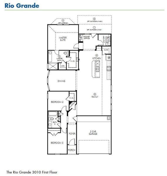 2D floor plan layout of this home in , Huffman, TX (Image 2).
