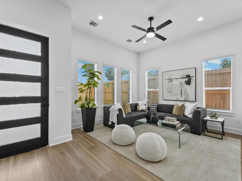 Furnished interior view inside a new home in , Houston (Image 18).
